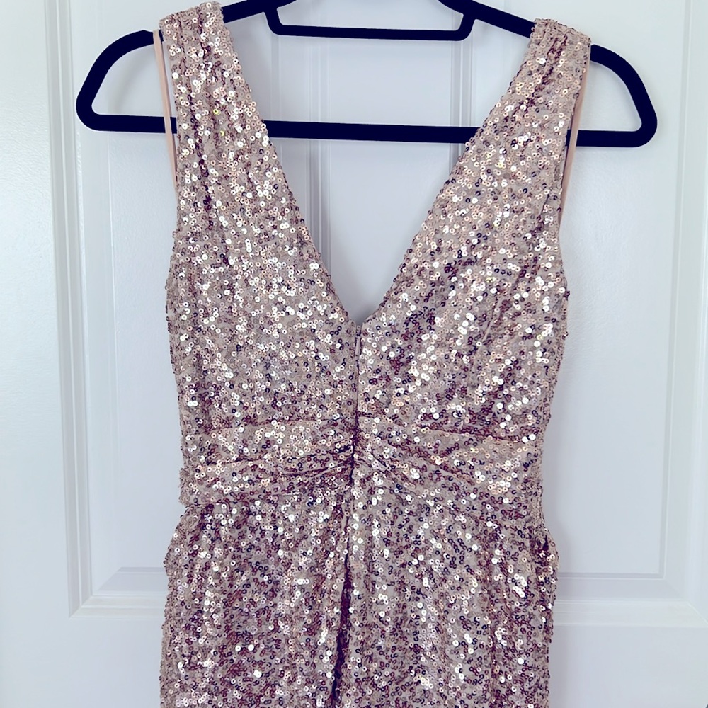 Gold sequin dress - woman size 6 - Picture 6 of 9